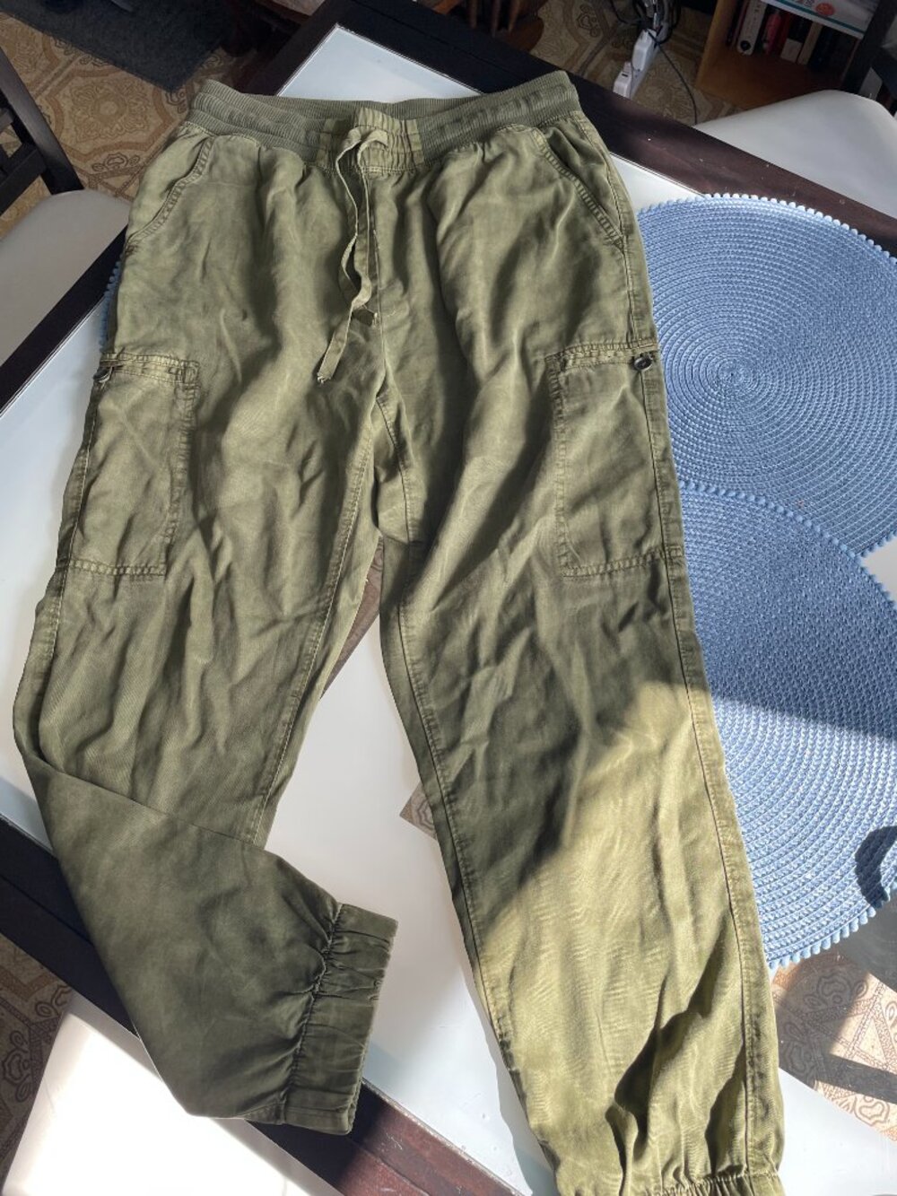 Aerie Green Cargo Joggers Elastic Waist M